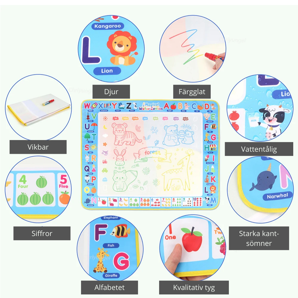 Magic water canva - Låt barnen leka utan oro!